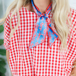Jillian Red Gingham Bubble Top Entro