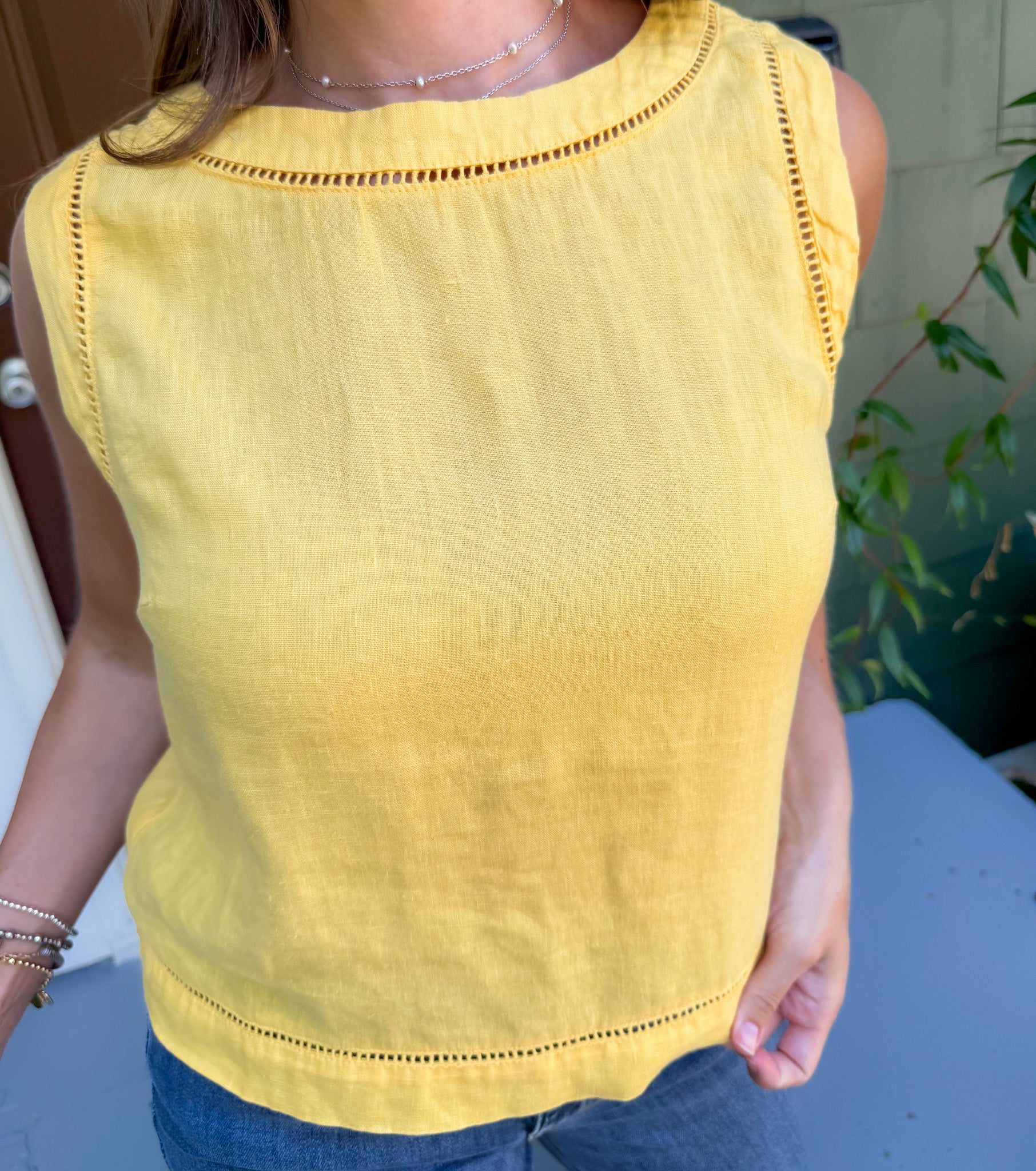 Joanne Golden Rod Sleeveless Top KUT