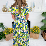 Jocelyn Graphic Garden Print Maxi Dress Prosperina