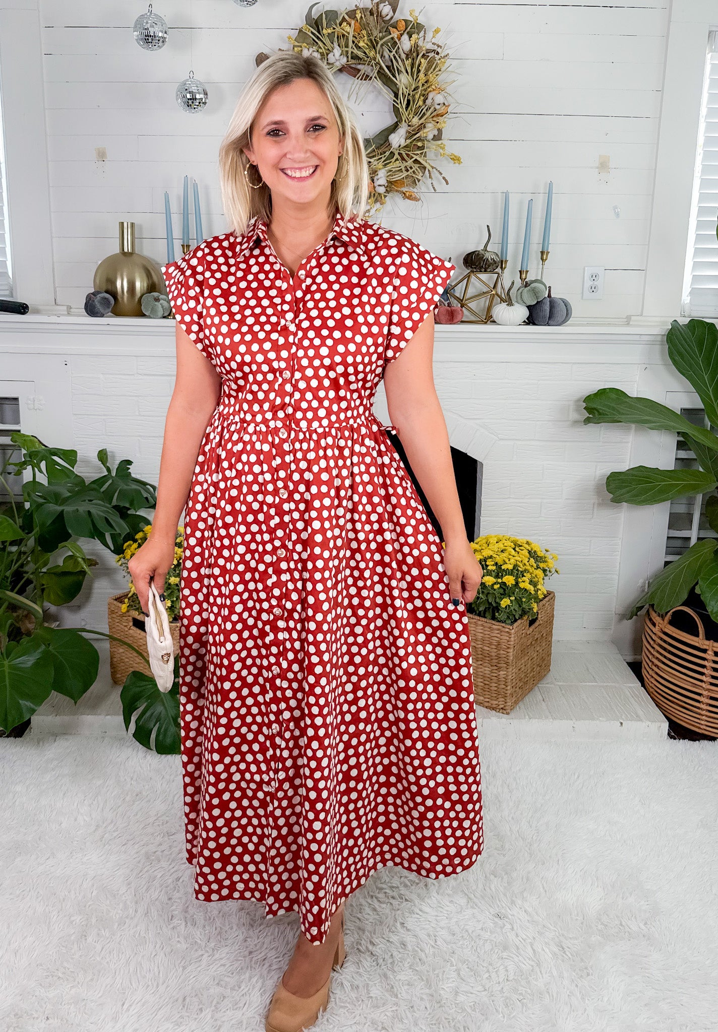 Jocelyn Rust Spot On Maxi Dress Prosperina