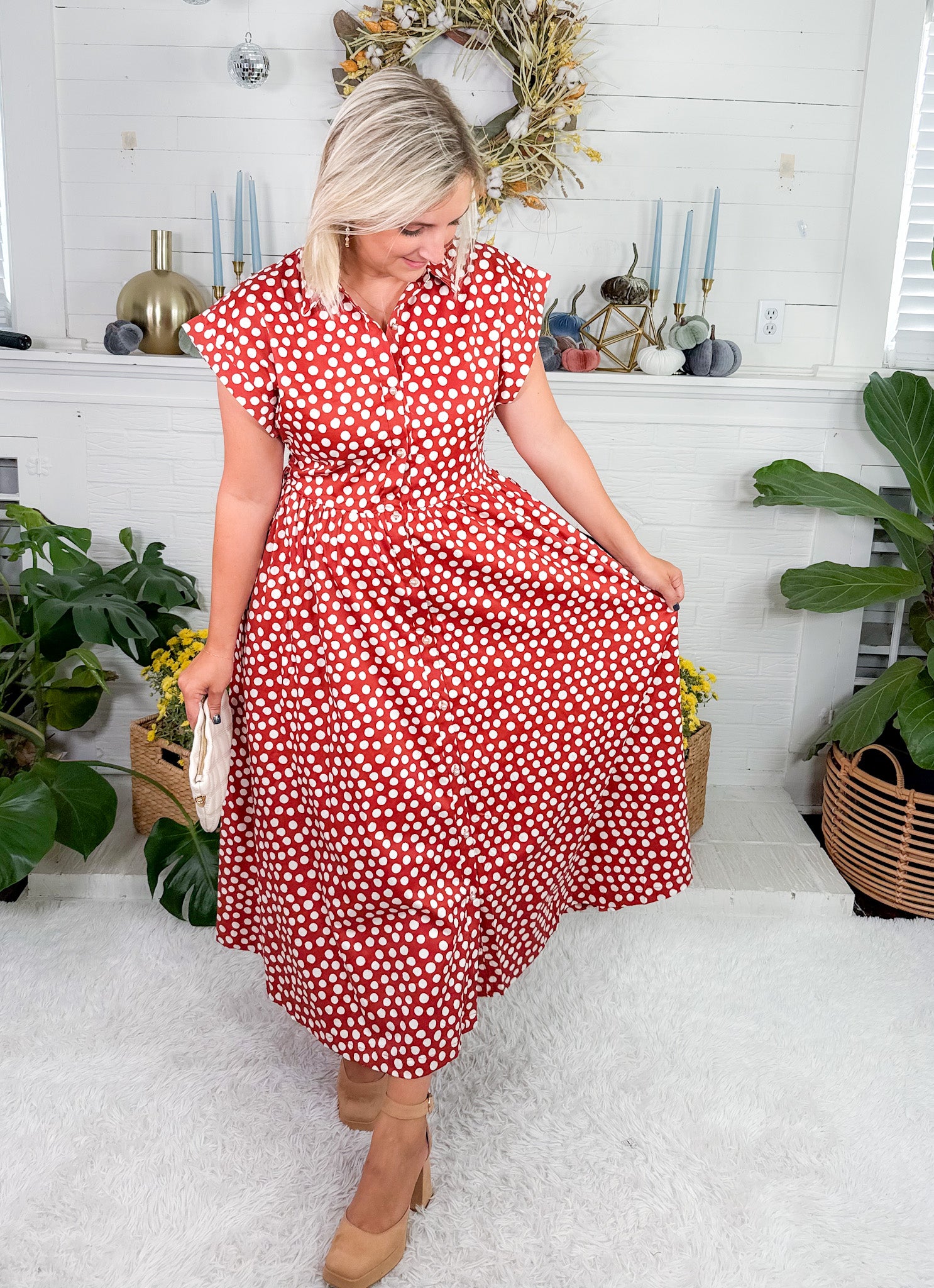 Jocelyn Rust Spot On Maxi Dress Prosperina