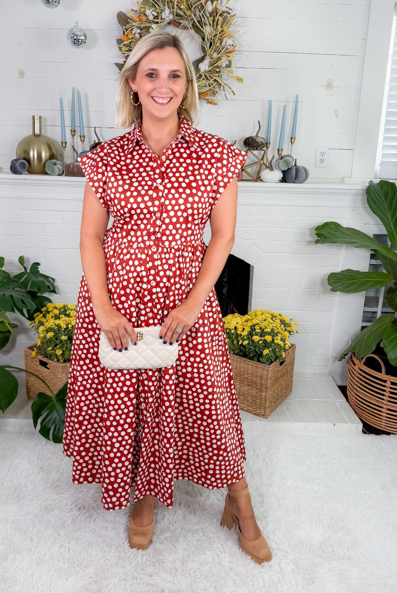 Jocelyn Rust Spot On Maxi Dress Prosperina