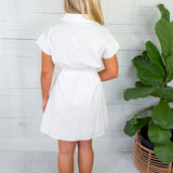 Johnny White Button Up Mini Dress Jodifl