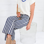 Johnny Navy Stripe Pants Lucy Paris