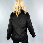 Johns Black Pocket Fleece Top Karlie