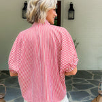 Johns Brick Split Neck Top Entro