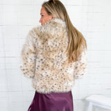 Johnson Beige Faux Fur Jacket Fate