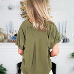 Johnson Olive Popover Top Entro