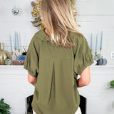 Johnson Olive Popover Top Entro