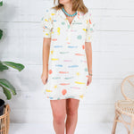 Jonah Ivory Fishy Pleat Back Dress Karlie