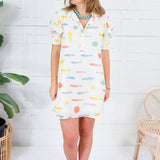 Jonah Ivory Fishy Pleat Back Dress Karlie