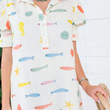 Jonah Ivory Fishy Pleat Back Dress Karlie