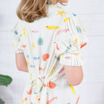 Jonah Ivory Fishy Pleat Back Dress Karlie