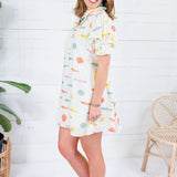 Jonah Ivory Fishy Pleat Back Dress Karlie