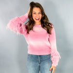 Jordan Baby Pink Fuzzy Sweater Molly Bracken