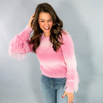 Jordan Baby Pink Fuzzy Sweater Molly Bracken