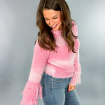 Jordan Baby Pink Fuzzy Sweater Molly Bracken