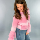 Jordan Baby Pink Fuzzy Sweater Molly Bracken