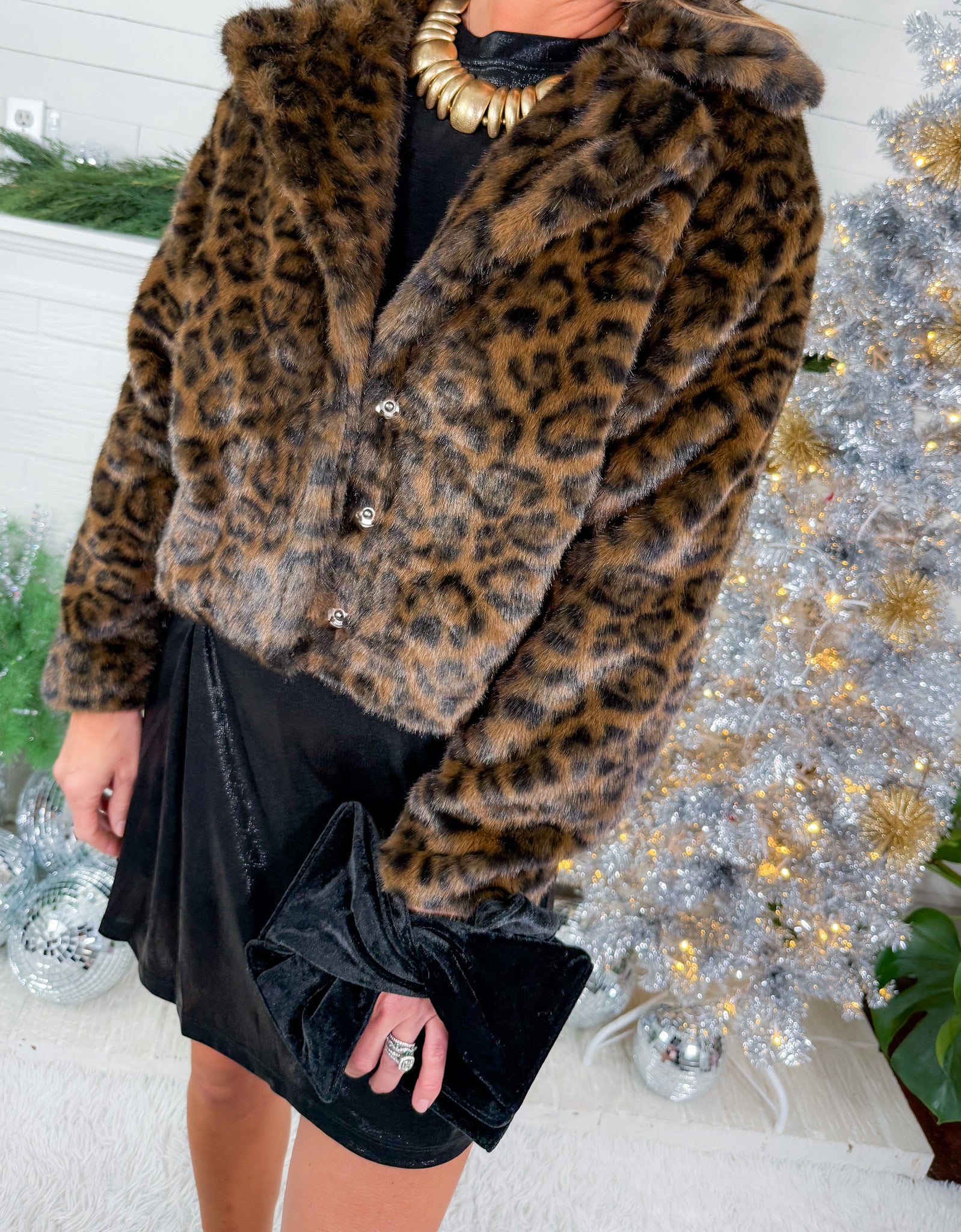 Joseph Chocolate Leopard Faux Fur Jacket Molly Bracken