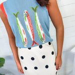 Joseph Fish Graphic Sweater Vest Sunday Edition