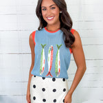 Joseph Fish Graphic Sweater Vest Sunday Edition