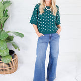 Joseph Hunter Green Dottie Sweater Entro