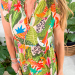 Josie Pink Jungle Maxi Dress Briton Court