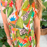 Josie Pink Jungle Maxi Dress Briton Court
