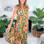 Josie Pink Jungle Maxi Dress Briton Court