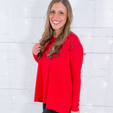 Judson True Red Crewneck Sweater Karlie