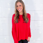 Judson True Red Crewneck Sweater Karlie