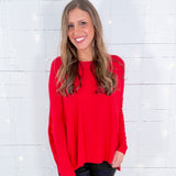 Judson True Red Crewneck Sweater Karlie