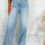 Judy Blue Light Wash Retro Wide Leg Jean