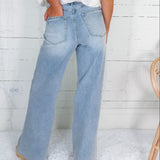 Judy Blue Light Wash Retro Wide Leg Jean