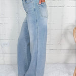 Judy Blue Light Wash Retro Wide Leg Jean