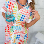 Jules Candy Plaid Maxi Dress Entro