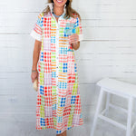 Jules Candy Plaid Maxi Dress Entro