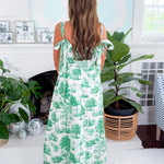 Juli Anna Eden Green Toile Midi Dress Prosperina