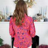 Julie Coral Toile Tulip Top Mary Square