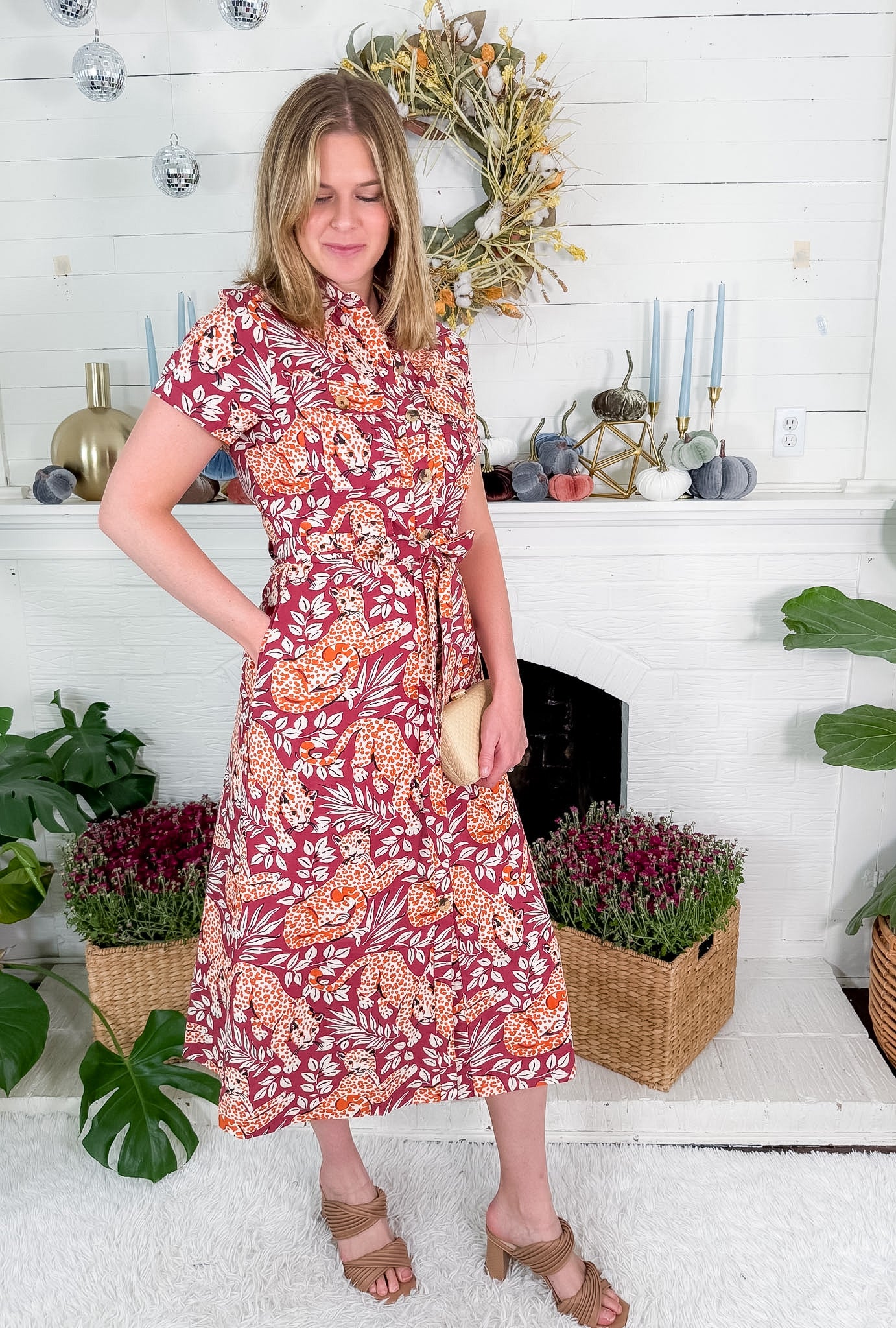 Juliette Maroon City Cats Maxi Dress Printfresh