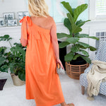 Juliette Melon One Shoulder Maxi Dress Double A the Brand