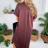 June Espresso Shift Maxi Dress Entro