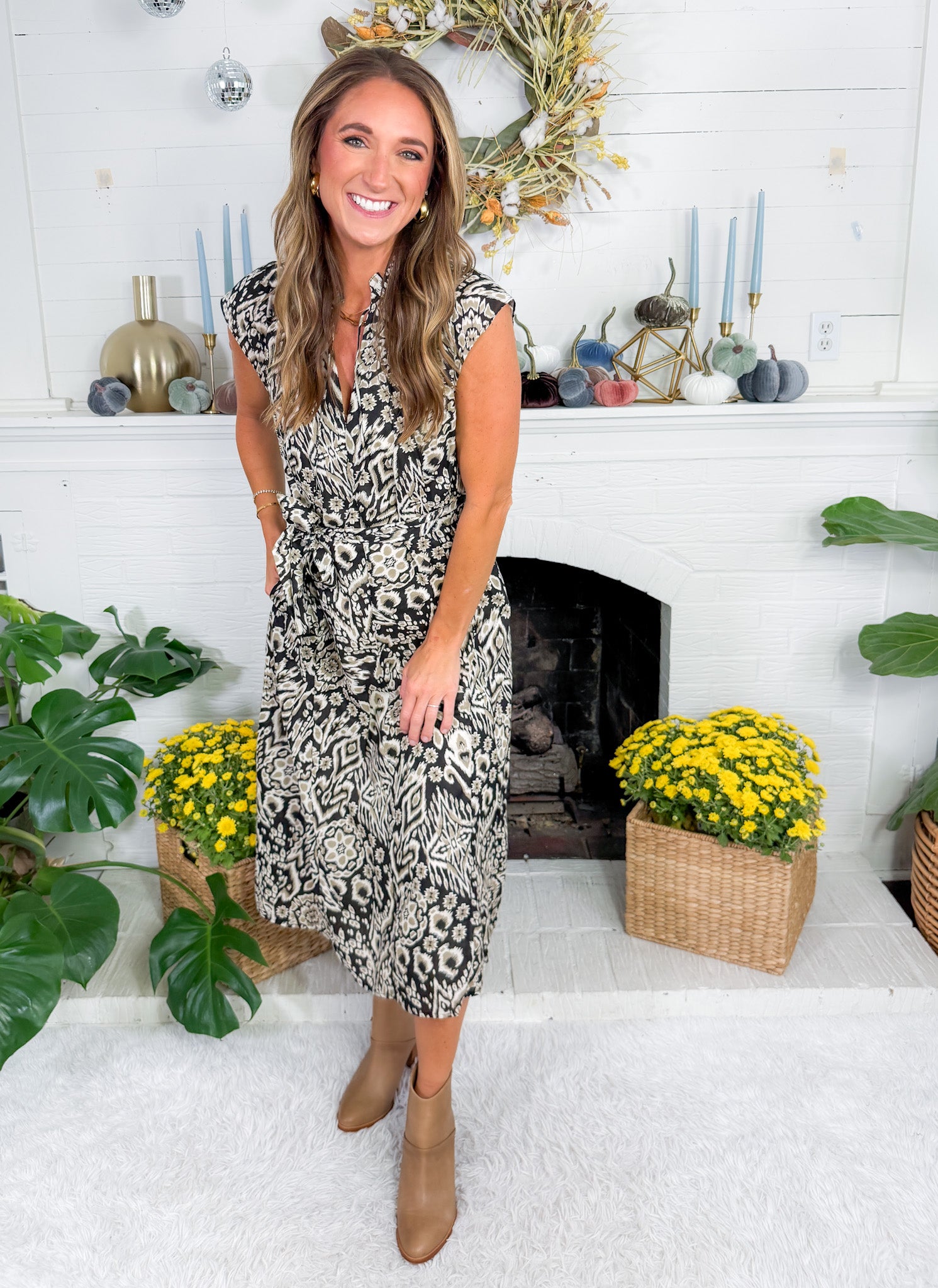 Juniper Black Acorn Maxi Dress Elan
