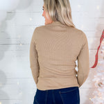 Justine Camel Twist Neck Sweater Molly Bracken