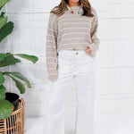Justine Off White Scallop Pocket Pants EESOME