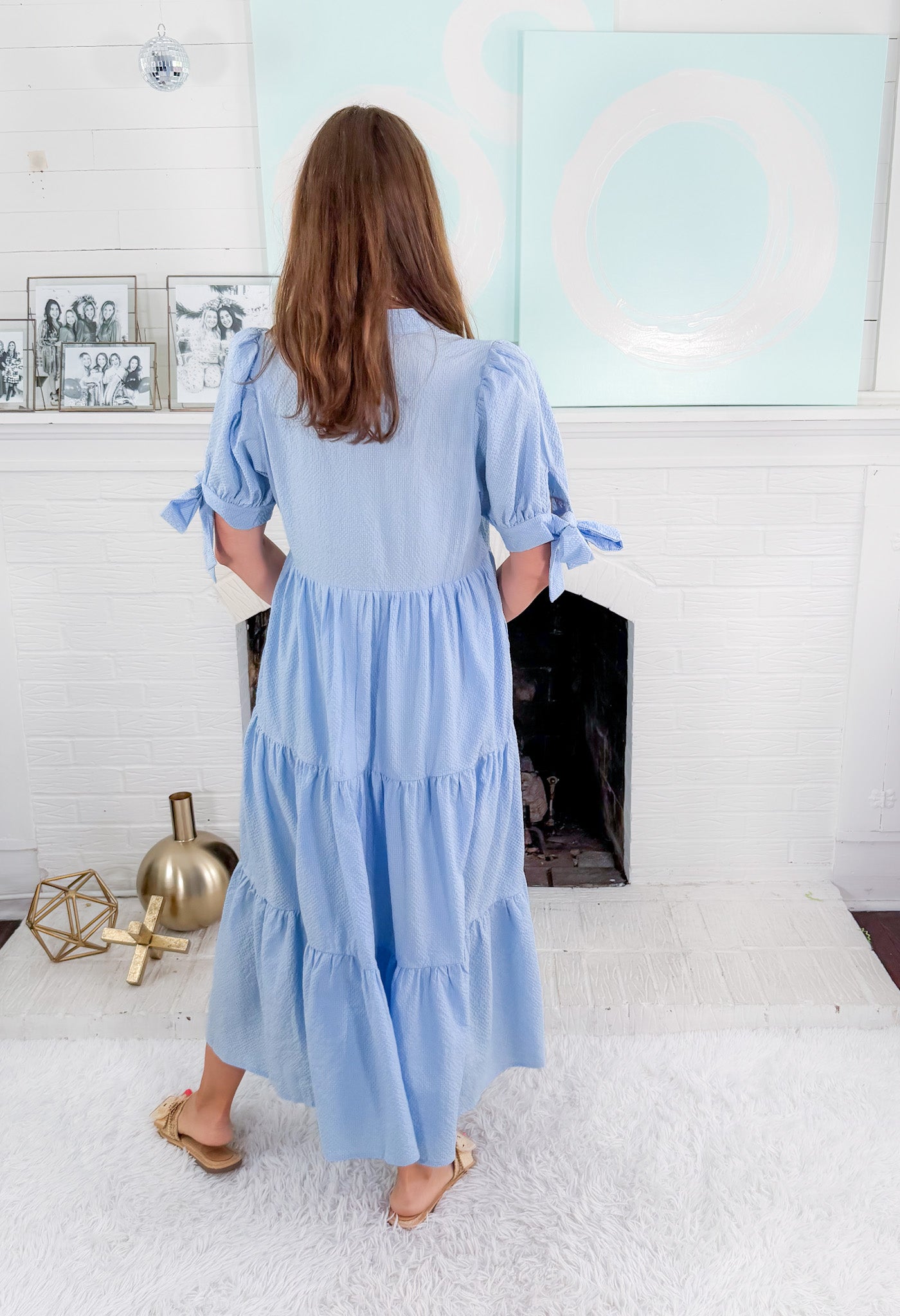 Justine Sky Blue Maxi Dress Entro