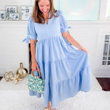Justine Sky Blue Maxi Dress Entro