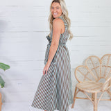 Morrison Seafoam + Cocoa Stripe Maxi Dress