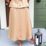 Kairi Flax Midi Skirt Lucy Paris
