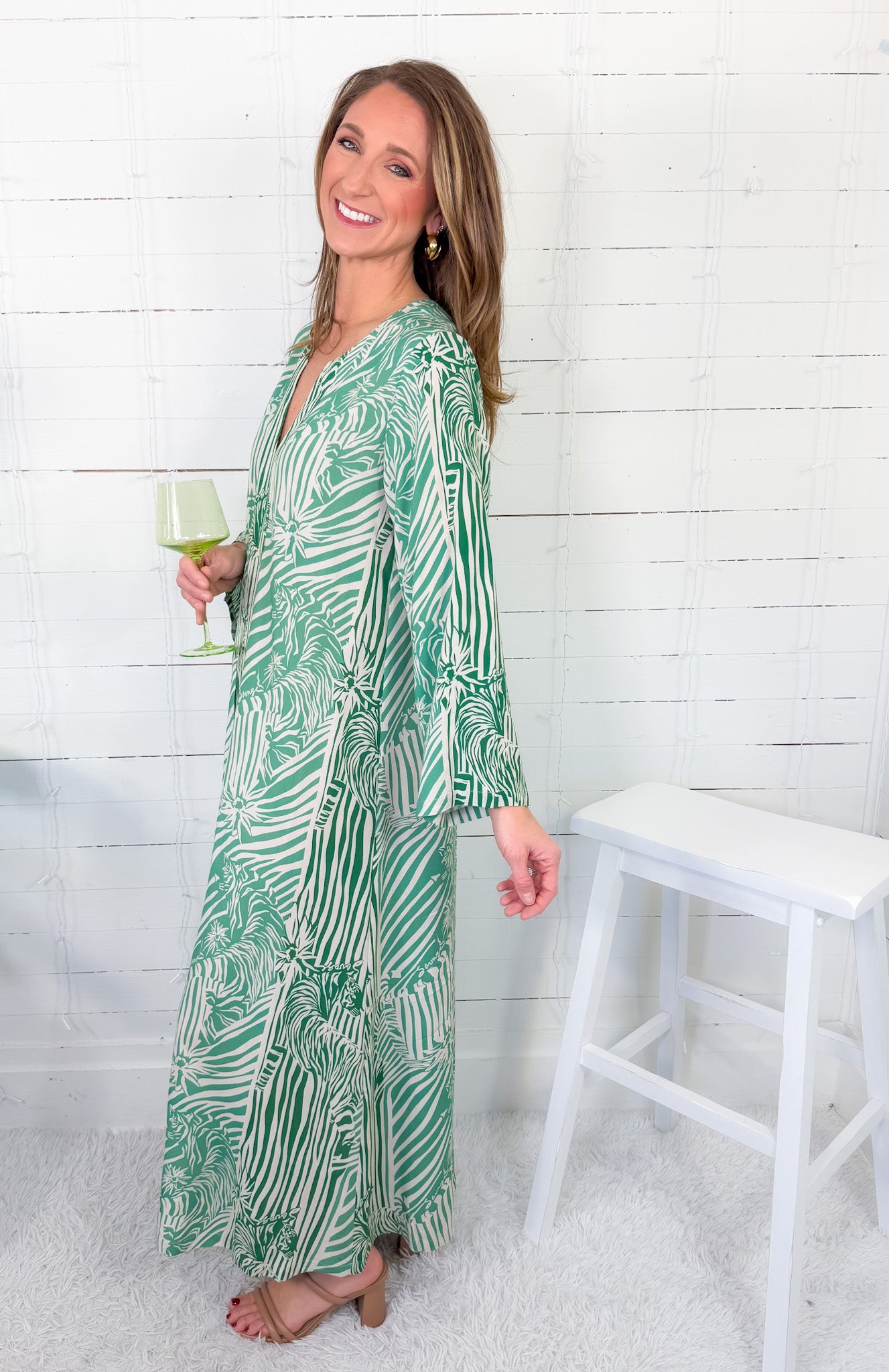 Kali Pistachio Green Maxi Dress Briton Court